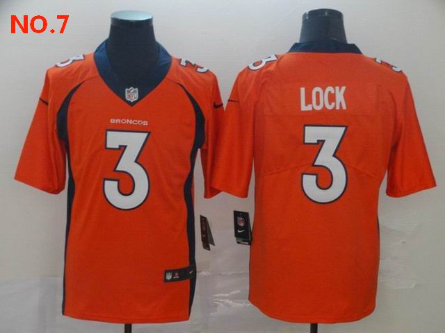 Men's Denver Broncos 3 Drew Lock Jersey NO.7 ;